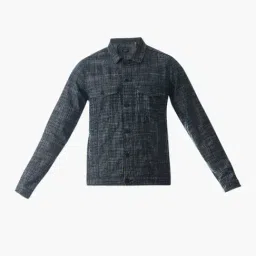 Jack & Jones Navy Cotton Regular Fit Checks Shacket image 5