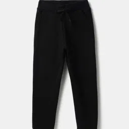 United Colors Of Benetton Black Regular Fit Printed Trackpants-image-20