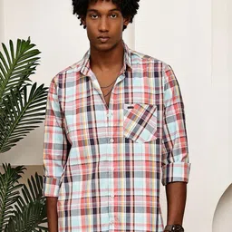 Blezza Men Checked Cotton Shirts-picture-34