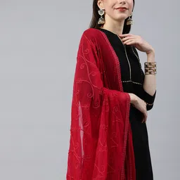 Rani Saahiba Embroidered Thread Work Dupatta-picture-12