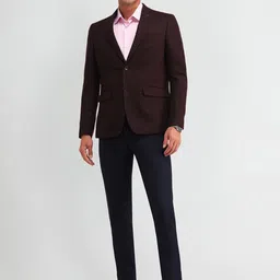 Arrow Self Design Single-Breasted Formal Blazer image 4