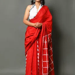Pinkcity Trade World Geometric Printed Pure Cotton Saree-picture-44