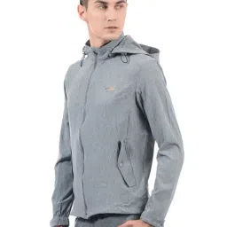 U.S. Polo Assn. Grey Regular Fit Solid Hooded Sweatshirt image 3