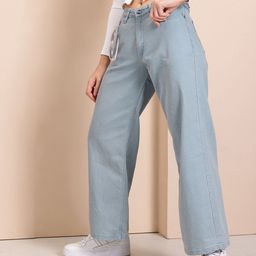 Mast & Harbour Women Wide Leg Stretchable Jeans-picture-36