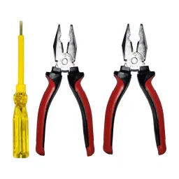Sky Blue 203.2 mm (8 Inch) Lineman Plier with 203.2 mm (8 Inch) Electric Tester Set of 3 Pcs-picture-43