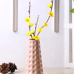 Aura Pink Waffle Design Ceramic Vase-image-38
