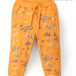 Babyoye  100% Cotton Bus Printed Full Length Lounge Pant - Yellow-image-7