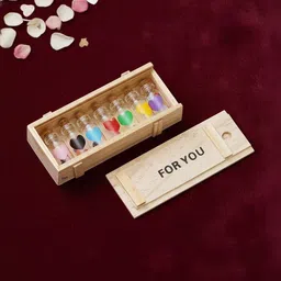 ASIDEA Unisex Beige & Red Textured 7 Messages Bottles Wooden & Glass Showpiece-1.18 Inch-picture-15