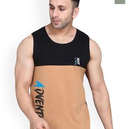 SLOWLORIS Men Pack Of 2 Printed Scoop Neck Gym Vests-picture-1