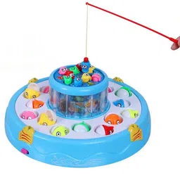 NEGOCIO GOGO  Fishing Game for Kids Double Layer Rotating Magnetic Hooks Fishing Fish Catching Game  - Colour May Vary image 5