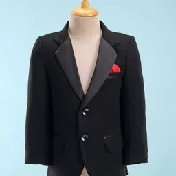 Mark & Mia Three Pieces Party Suits with Textured Blazer & Bow - Black & White image 5