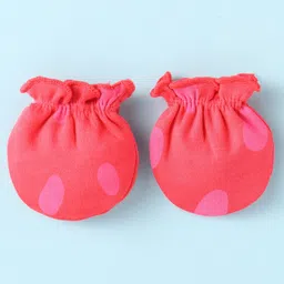 Ben Benny Interlock Knit Cap Mitten & Booties Set Polka Dots Red - Diameter 11 cm image 5