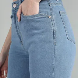 BAESD Women Flared High-Rise Stretchable Jeans image 5