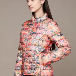 Label Ritu Kumar Women Floral Print Puffer Jacket image 2
