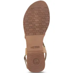 Metro Women's Beige Back Strap Sandals image 4