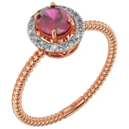 Joyalukkas 18k (750) Purity Rose Gold Oval Crimson Charm Diamond Ring-picture-34