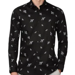 Simon Carter London Black Printed Slim Fit Shirt-picture-48