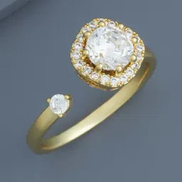 Kushal's Fashion Jewellery White Gold Polished Zircon Finger ring for Women-picture-14