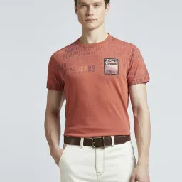 Pepe Jeans Orange Cotton Slim Fit Printed T-Shirt image 4