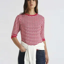 Pepe Jeans Pink Self Pattern Top image 4