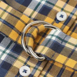 United Colors of Benetton Girls Multicolor Cotton Checks Full Sleeves Dresses image 4