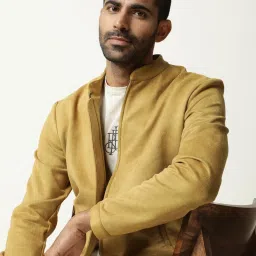 Rare Rabbit Brown Regular Fit Solid Jacket image 4