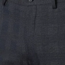 Louis Philippe Grey Slim Fit Checks Trousers image 4