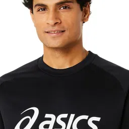 Asics Black Regular Fit Printed Sports T-Shirt image 4