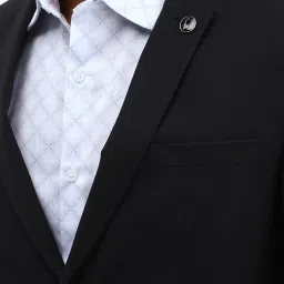 Allen Solly Black Slim fit Solid Two Piece Suits image 4