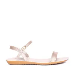 Aurelia Women's Zlillie Rose Gold Ankle Strap Sandals-image-0