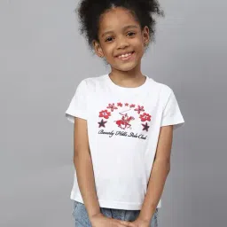 Beverly Hills Polo Club Kids White & Red Cotton Printed Tee-picture-46