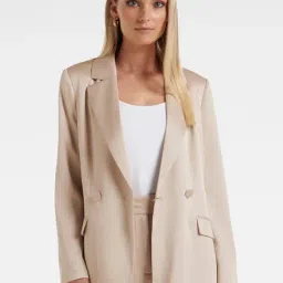 Forever New Beige Tie-Belt Blazer-image-20