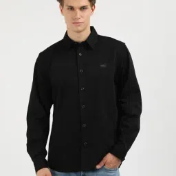 Calvin Klein Black Cotton Relaxed Fit Shirt-image-23