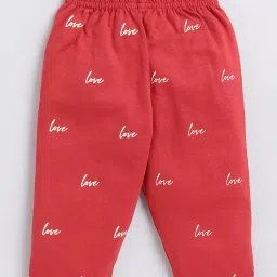Clt.s Unisex Red Cotton Typography Co-ord Set image 4