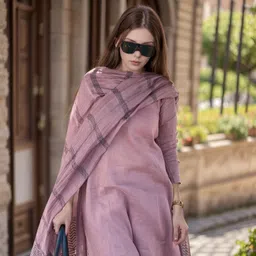 KALINI V-Neck Straight Kurta With Palazzos And Dupatta image 2