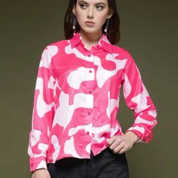 SELVIA Pink & White Printed Shirt-picture-41