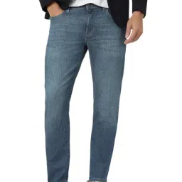 Van Heusen Blue Cotton Slim Fit Jeans-picture-25