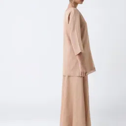 Zuba by Westside Beige Zari Embroidered Straight Kurti image 2