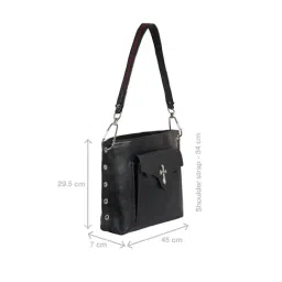 Hidesign Kawaii Black Textured Large Tote Handbag image 3