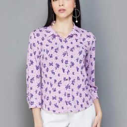 Code by Lifestyle Pink Floral Print Shirt-picture-35