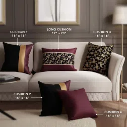 Stoa Paris Wine Splendour 300 TC Polyester Cushion Covers - Set of 5 image 4