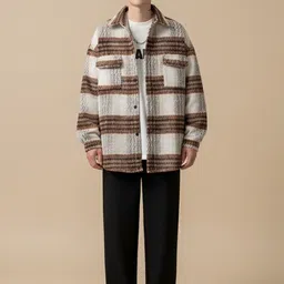 Mast & Harbour Men Checked Open Front Jacket-picture-18