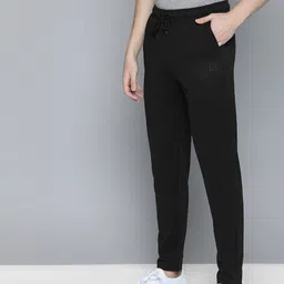 Harvard Men Black Solid Tapered Style Track Pants-picture-13