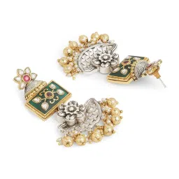 Curio Cottage Two Toned Gypsy Lifafa Dangler Earrings image 4