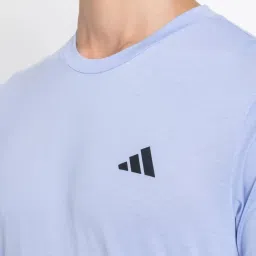Adidas Blue Regular Fit Logo Printed Sports T-Shirt image 4