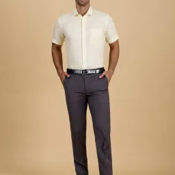 JadeBlue Beige Linen Regular Fit Checked Shirt image 4