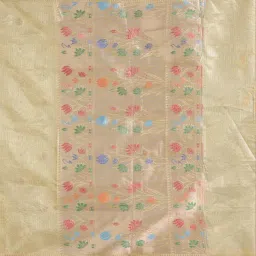 Koskii Yellow Zariwork (Gold) Banarasi Silk Saree image 4