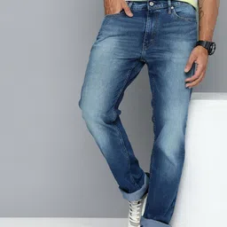 Levis Men Mid Rise 513 Slim Straight Fit Heavy Fade Stretchable Jeans-picture-34