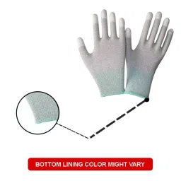 Swavind Safety Hand Gloves Synthetic Fabric White Free Size (Pack of 12 Pair) image 3