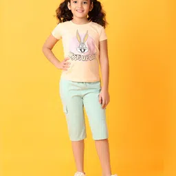 V-Mart Girls Graphic Printed Round Neck Cotton T-Shirt image 5